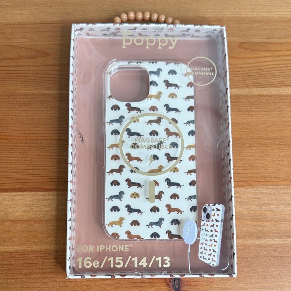 XO Poppy dachshund iphone case -16e/15/14/13